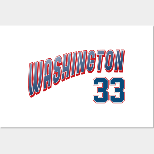 Retro Washington Number 33 Posters and Art